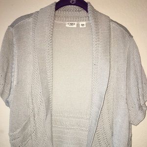 Beautiful silver/platinum colored midriff shrug